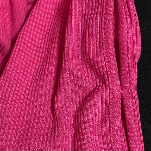 Lost and Wander Crop Ribbed Hot Pink Top M - Picture 4 of 7
